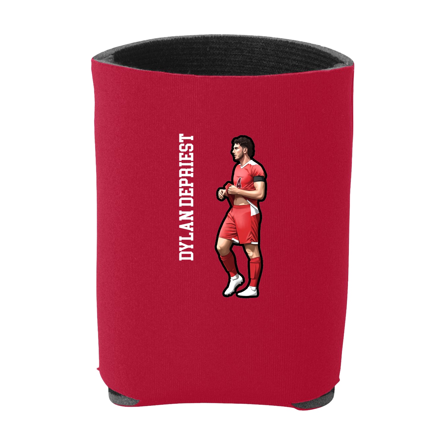 Can Holder — Name Vertical in Red