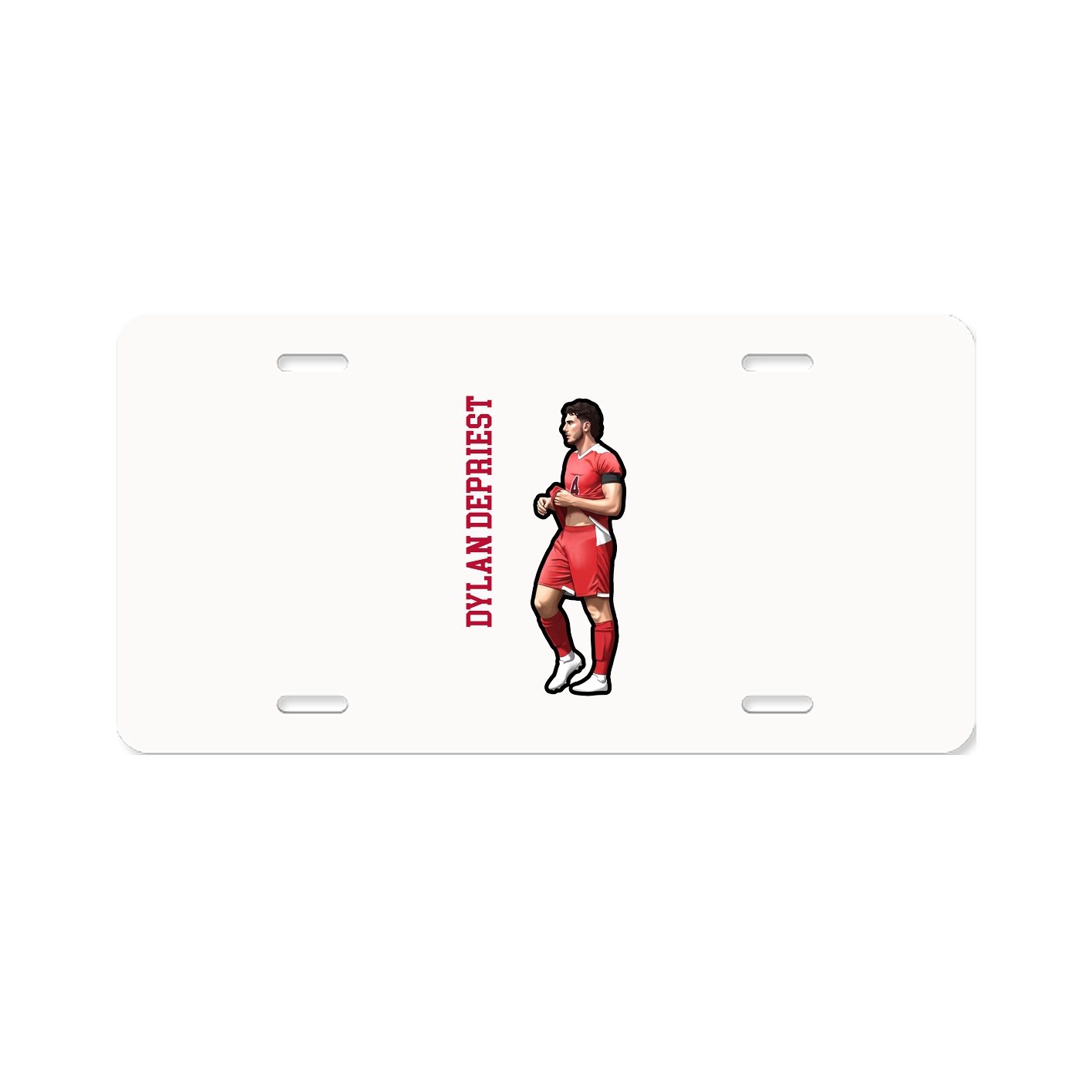 License Plate — Name Vertical in Classic