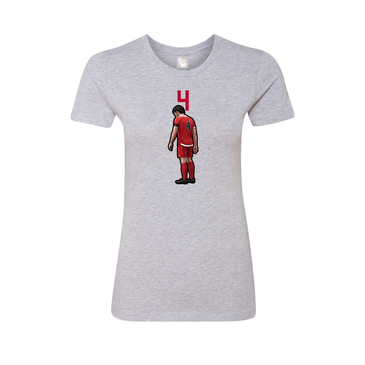 Womens Tee — Number Top in Grey