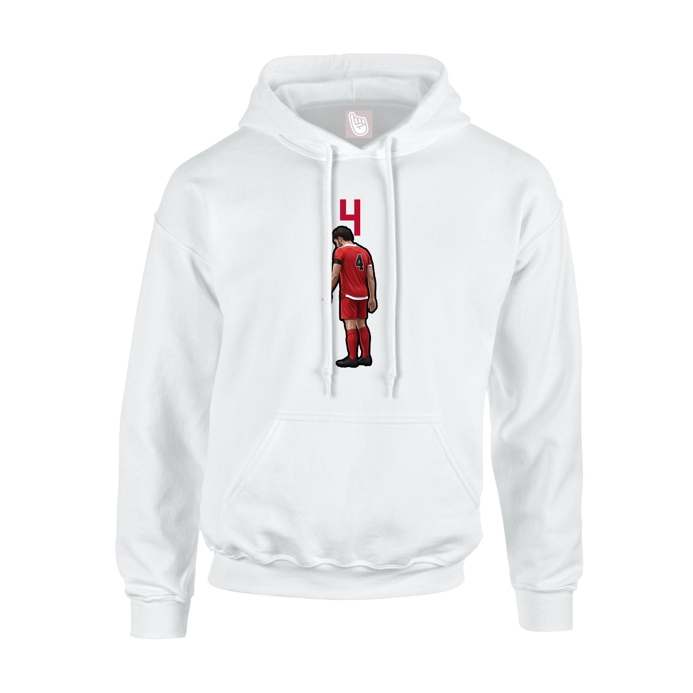 Hoodie — Number Top in White