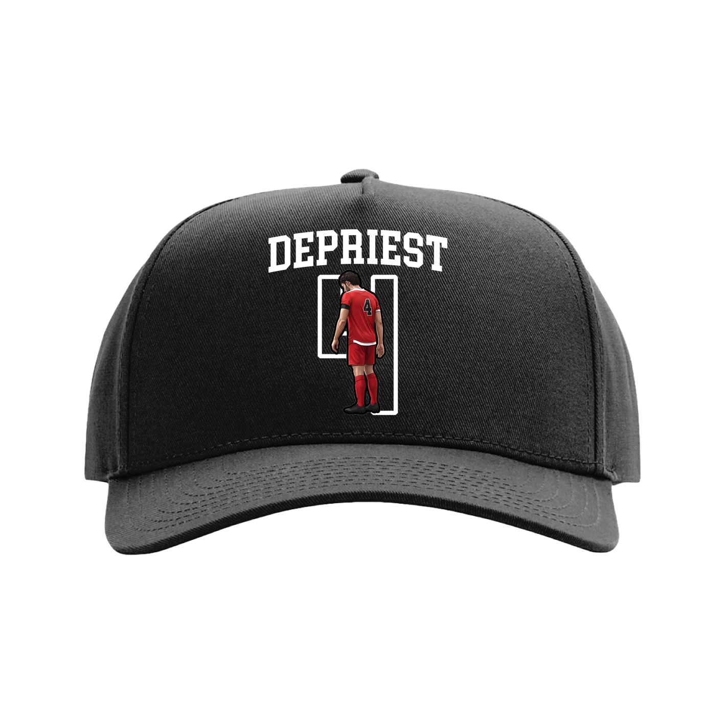 Full Fabric Five-Panel Champ Cap — Shirsey in Black