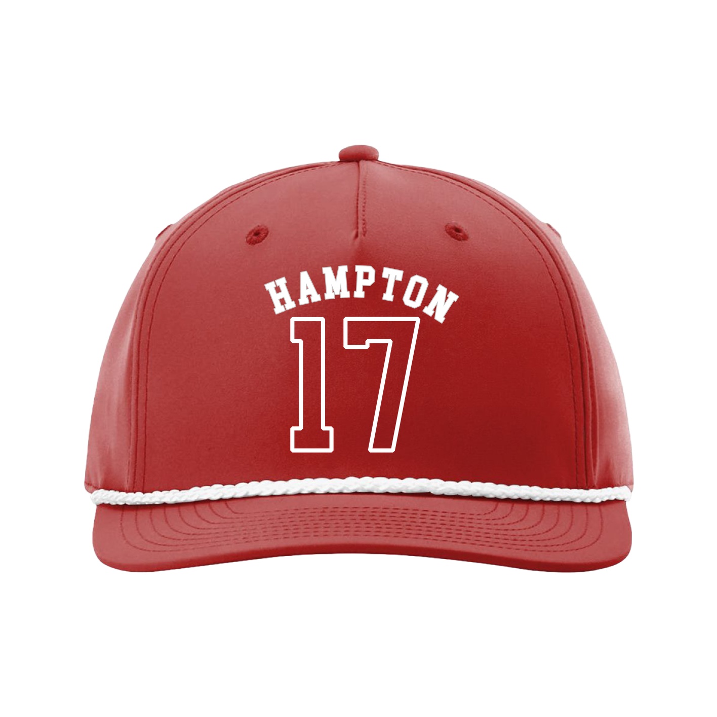Five-Panel Classic Rope Cap — Shirsey Arch in Red