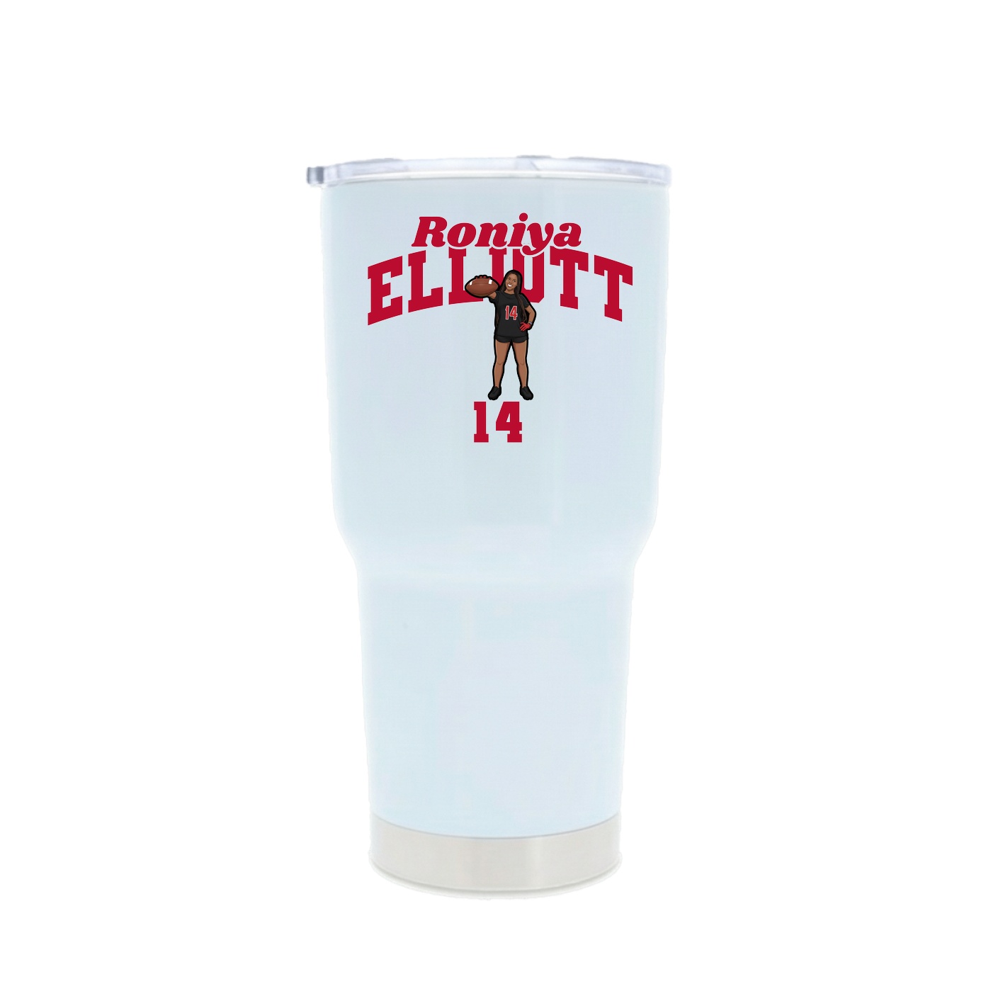 30oz Stainless Steel Tumbler — Signature Arch in White