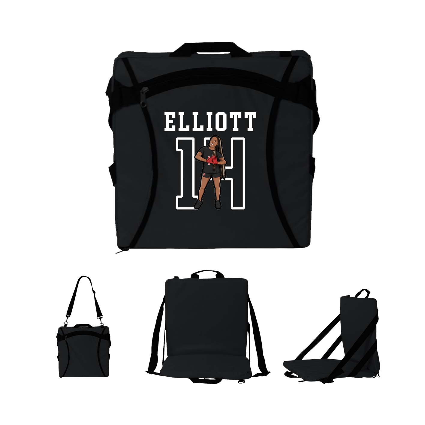 Folding Stadium Seat — Shirsey in Black