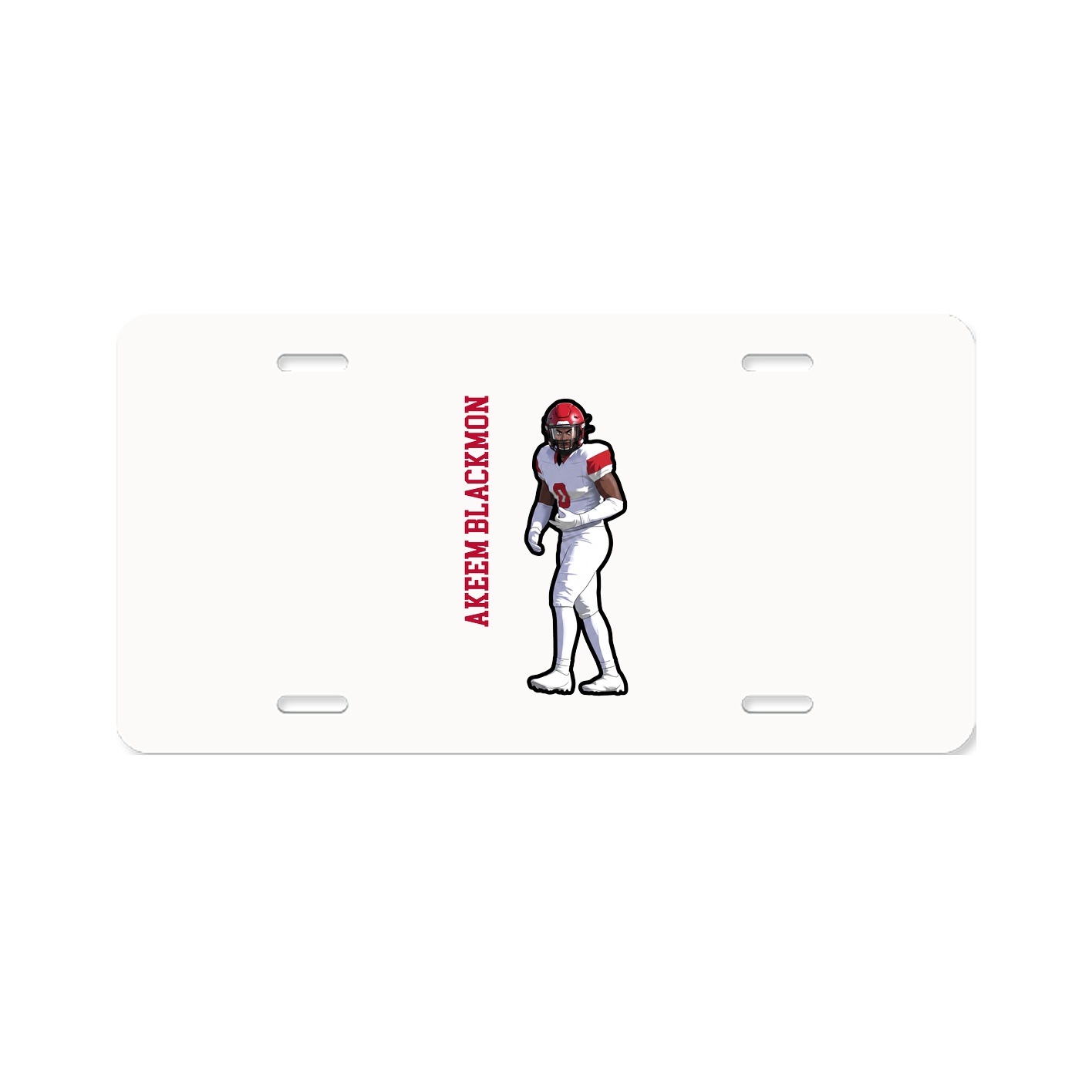 License Plate — Name Vertical in Classic