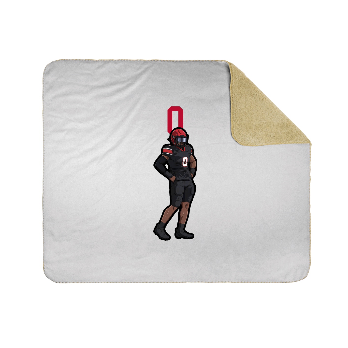 Throw Blanket — Number Top in White