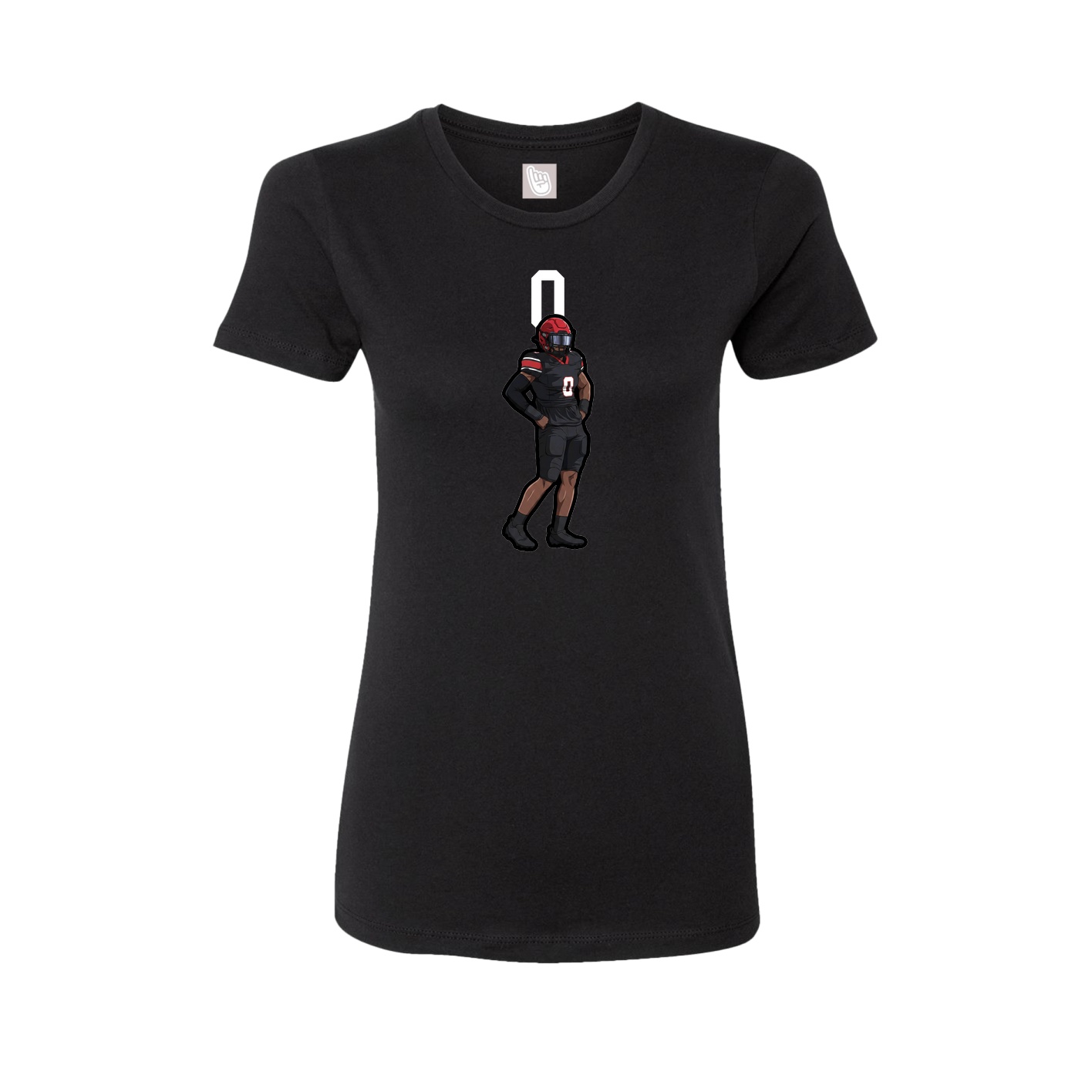 Womens Tee — Number Top in Black
