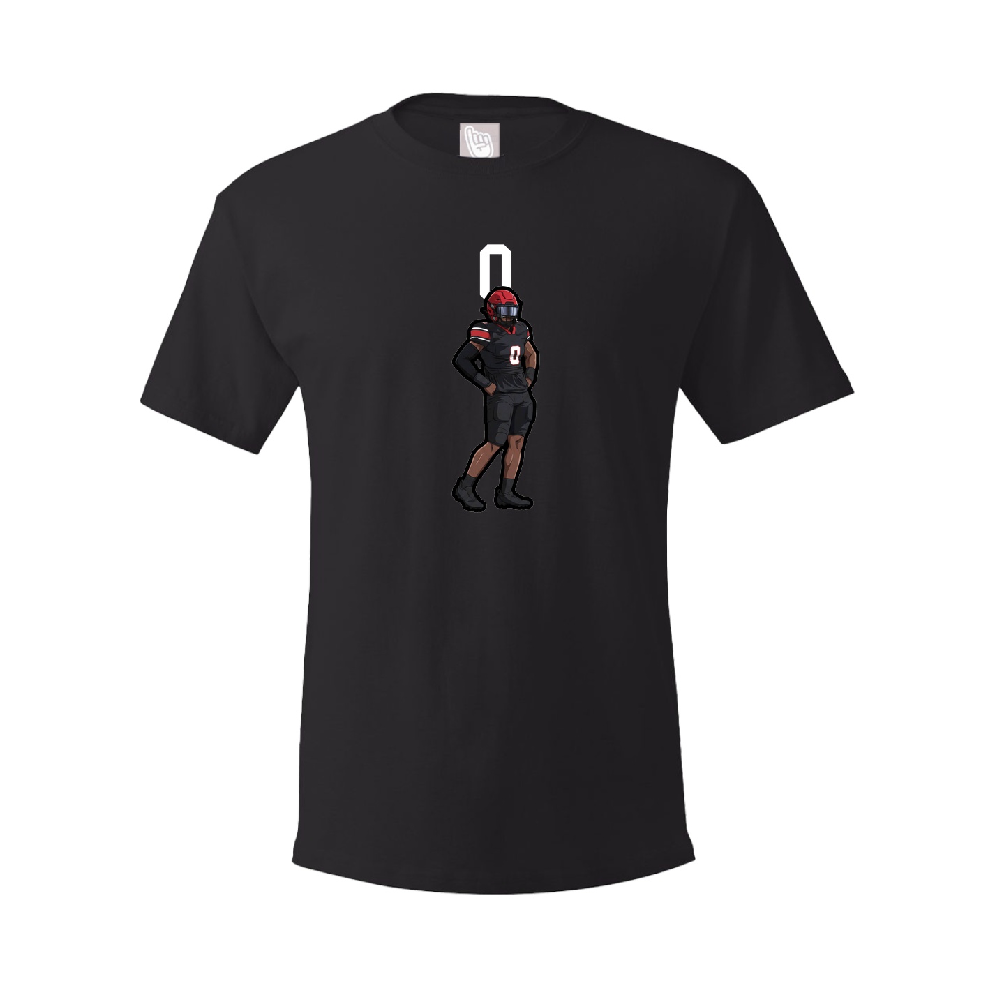 Youth Tee — Number Top in Black