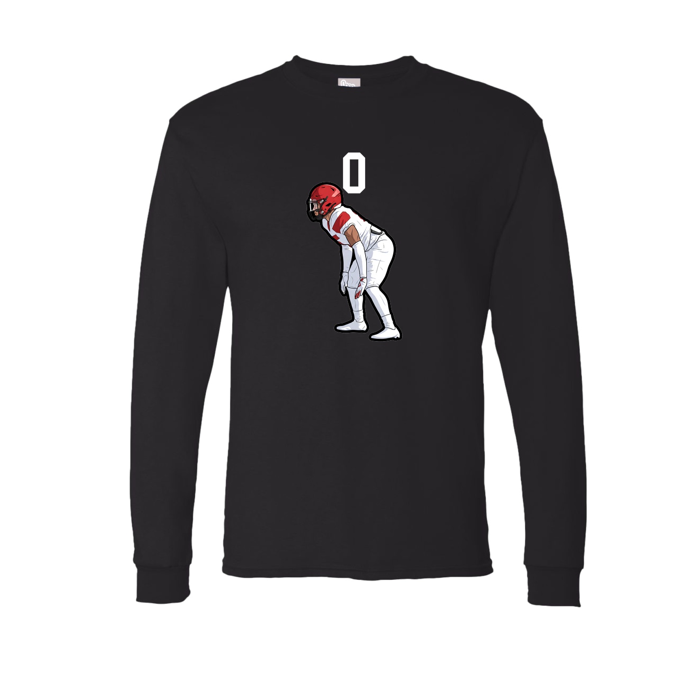 Long Sleeve Tee — Number Top in Black