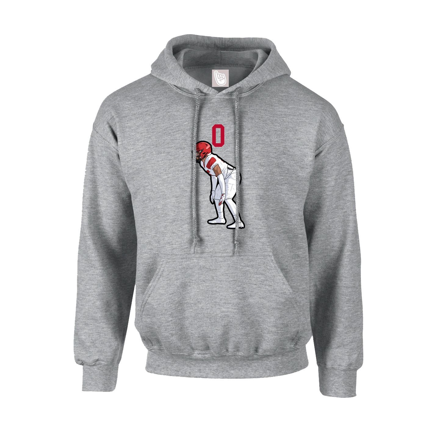Youth Hoodie — Number Top in Grey