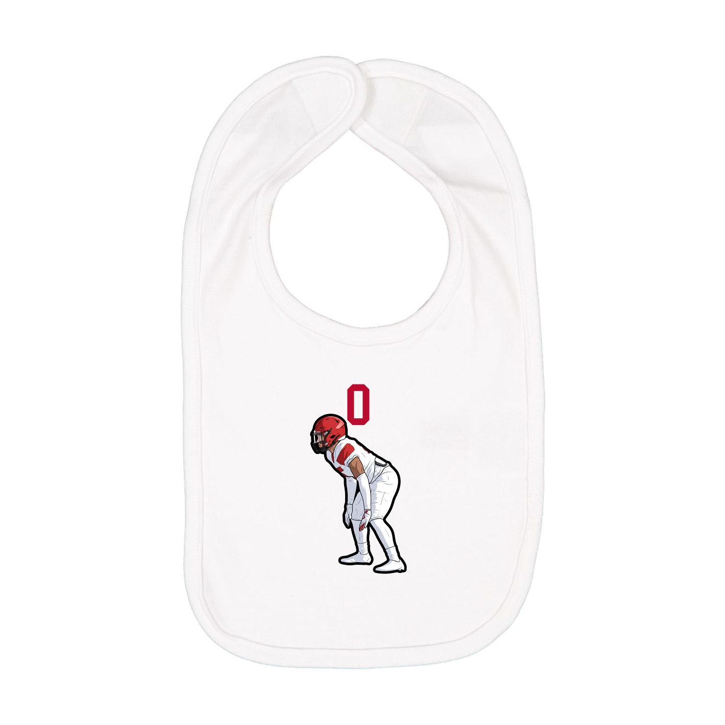 Infant Bib — Number Top in White