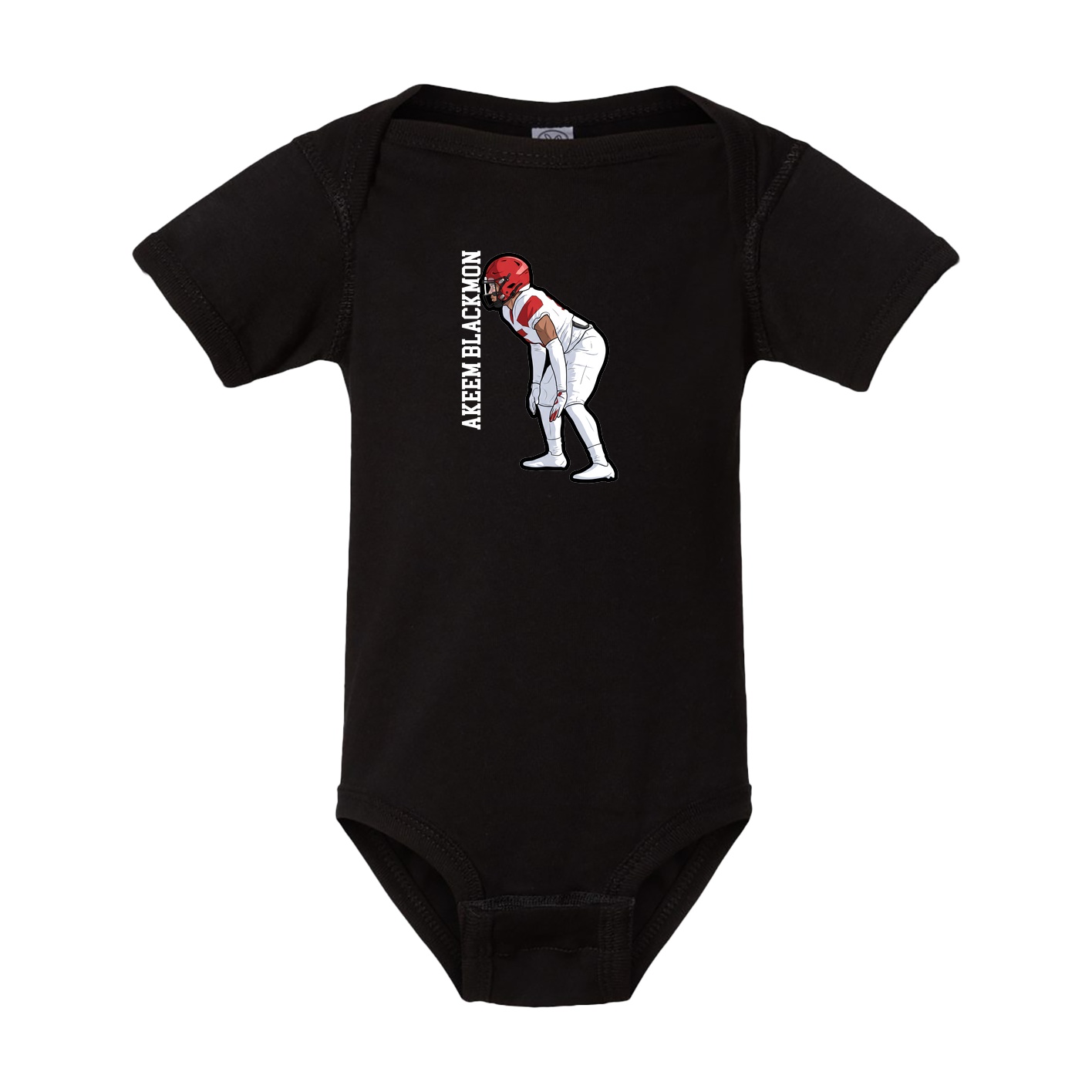 Baby Onesie — Name Vertical in Black