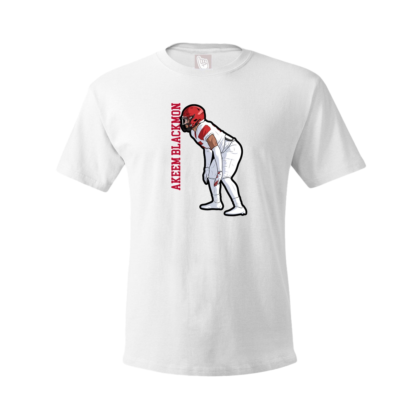 Tee — Name Vertical in White