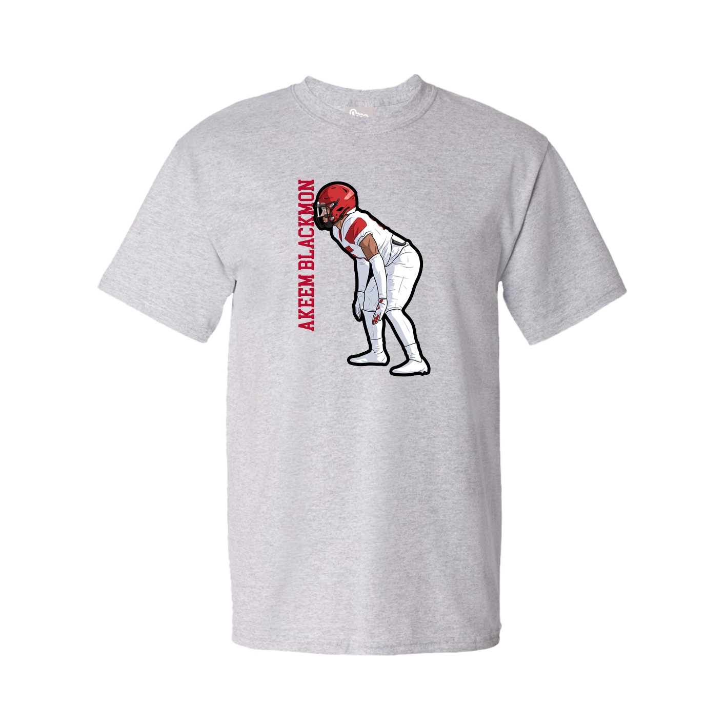 Youth Tee — Name Vertical in Grey