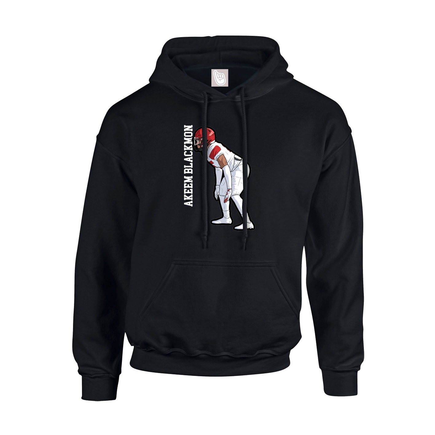 Youth Hoodie — Name Vertical in Black