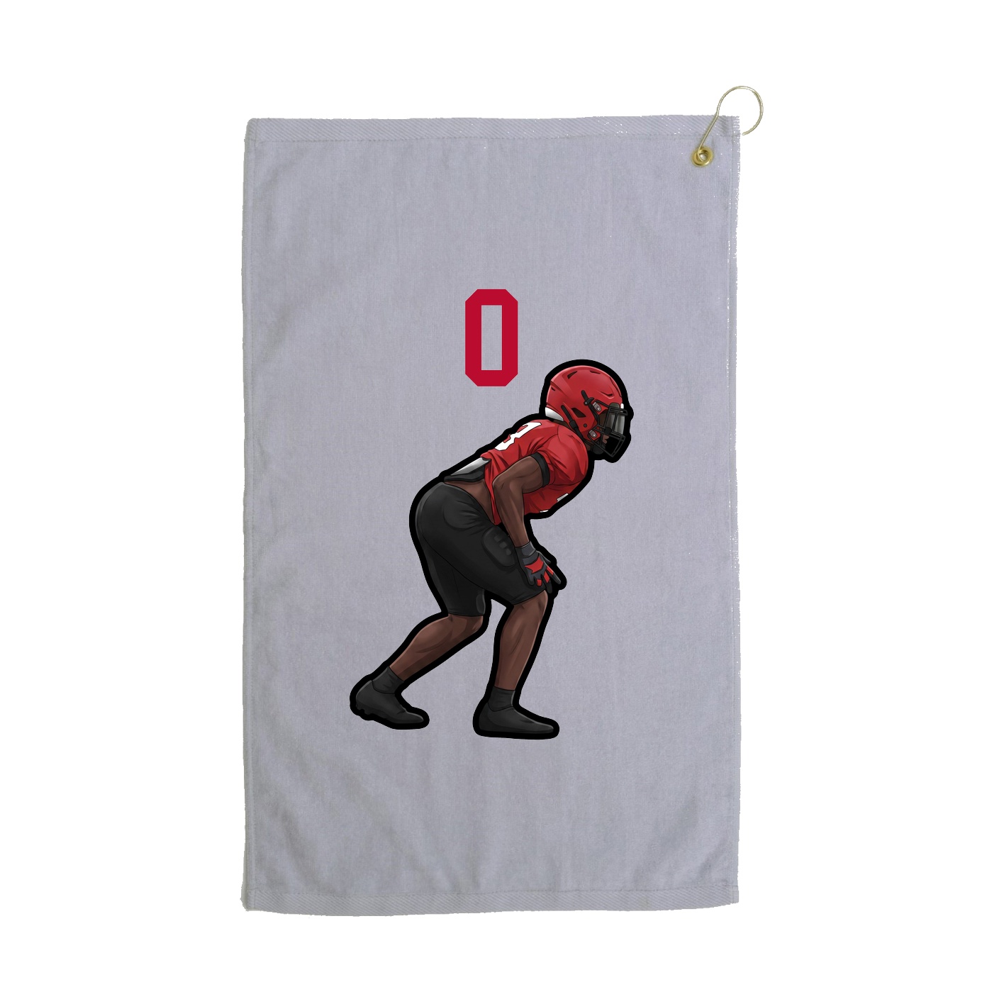 Golf Towel — Number Top in Grey