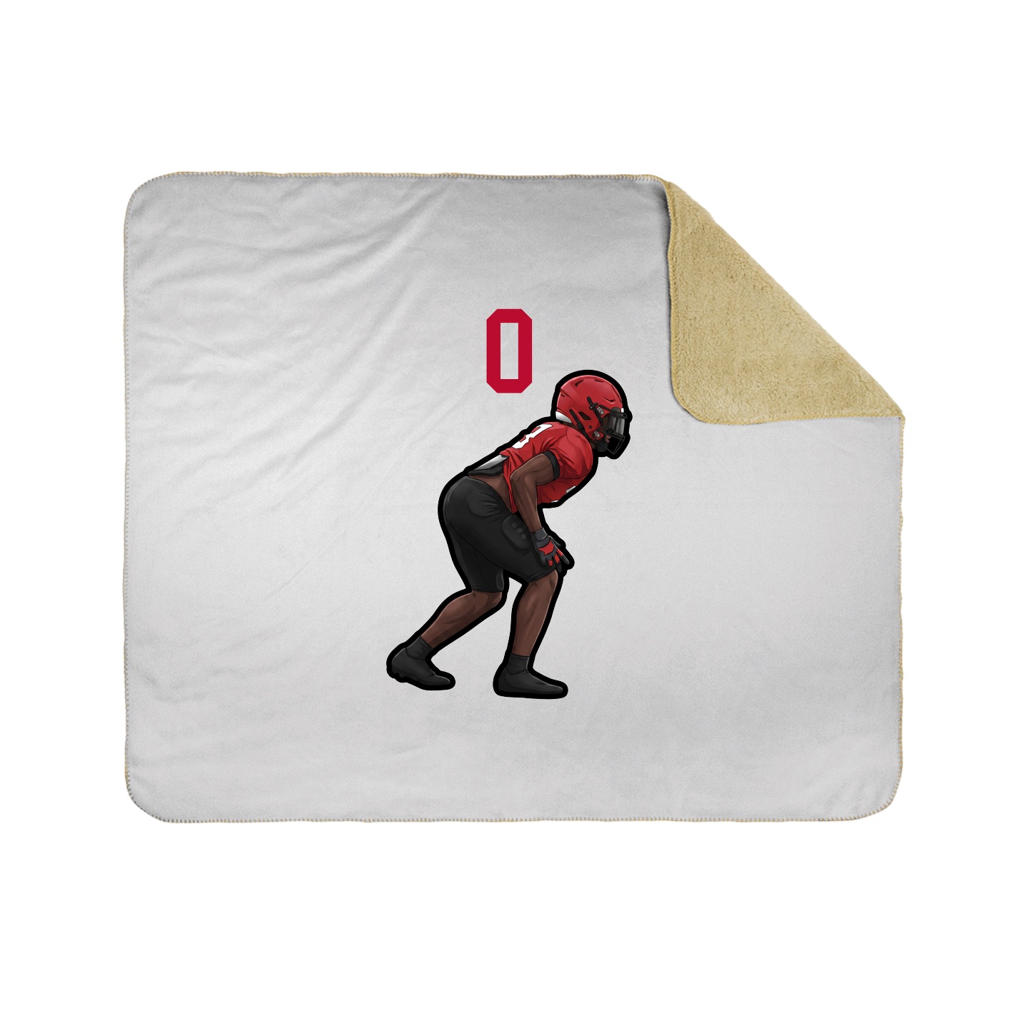 Throw Blanket — Number Top in White