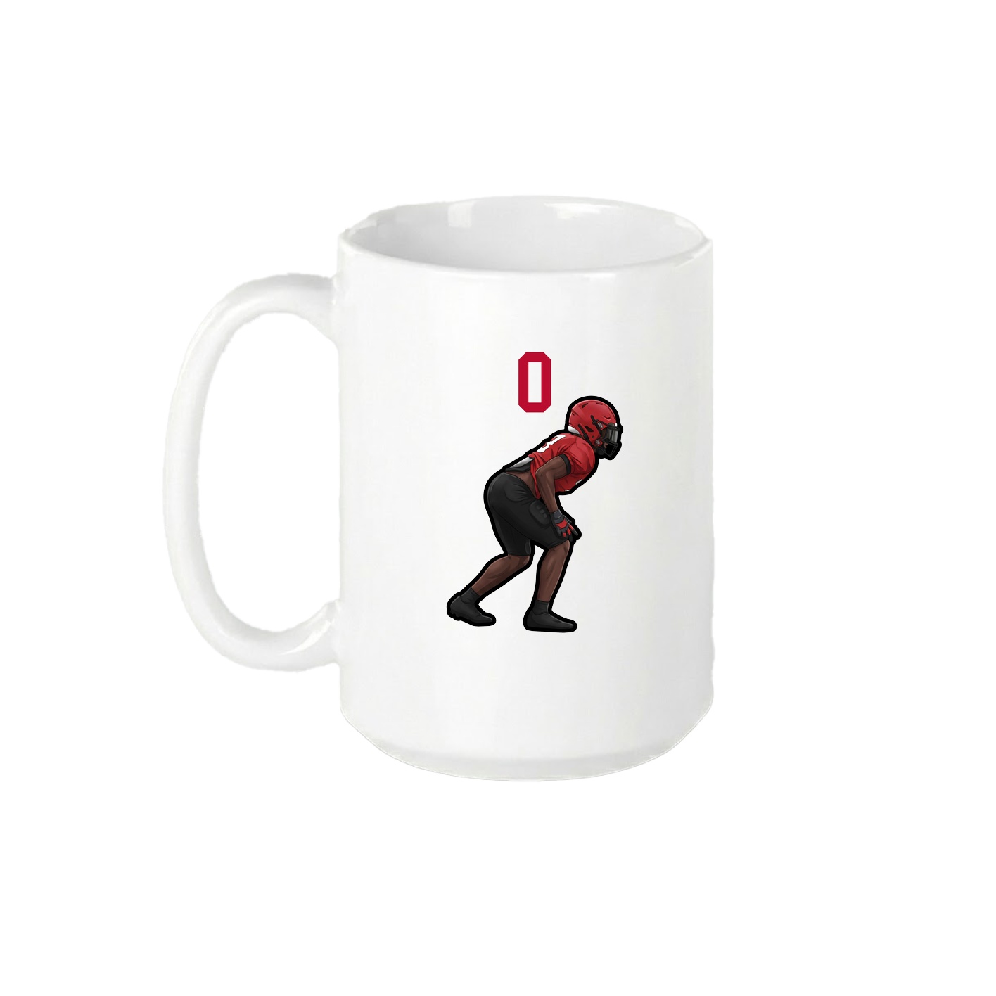 15oz Coffee Mug — Number Top in White