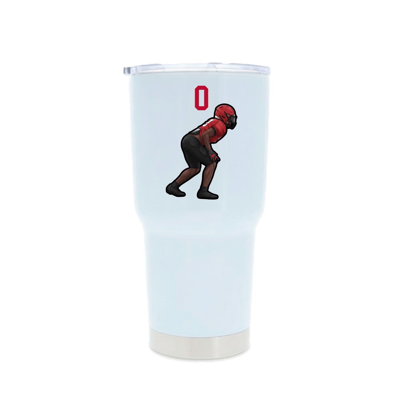 30oz Stainless Steel Tumbler — Number Top in White