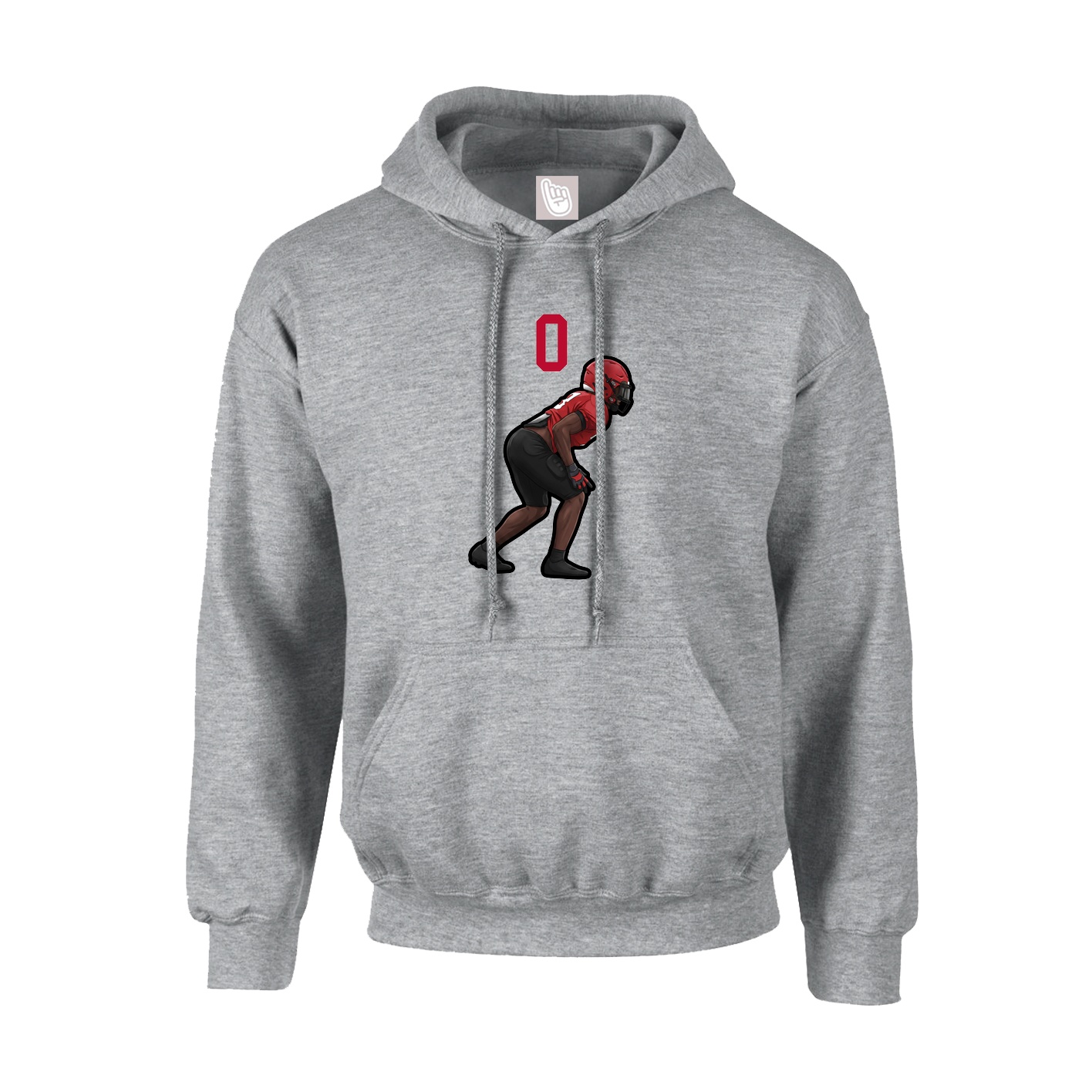 Youth Hoodie — Number Top in Grey
