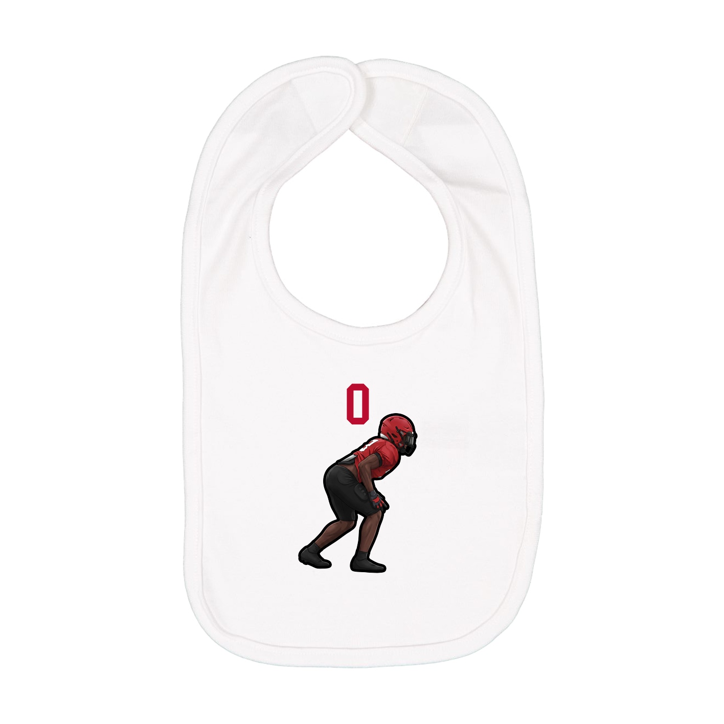 Infant Bib — Number Top in White