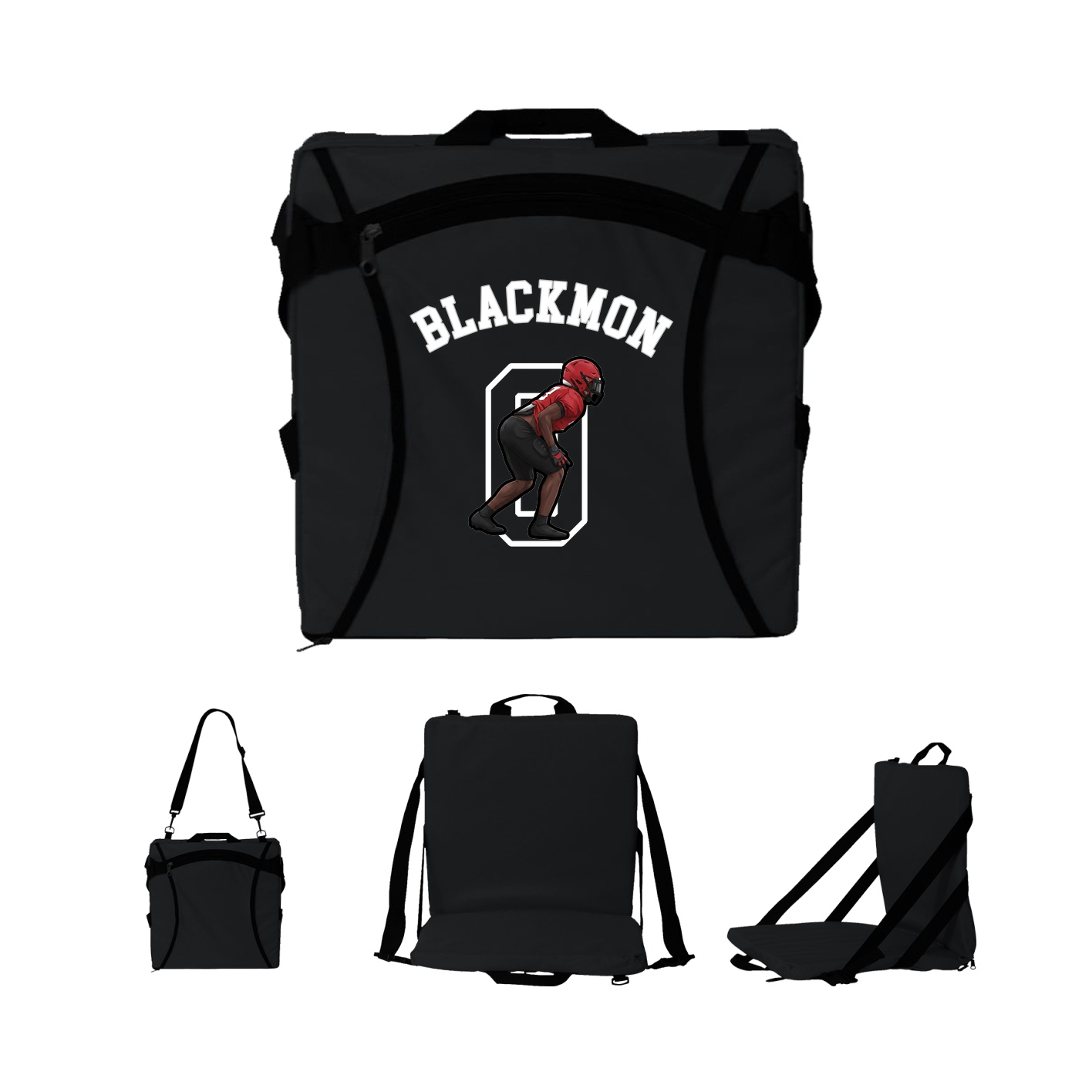 Folding Stadium Seat — Shirsey Arch in Black