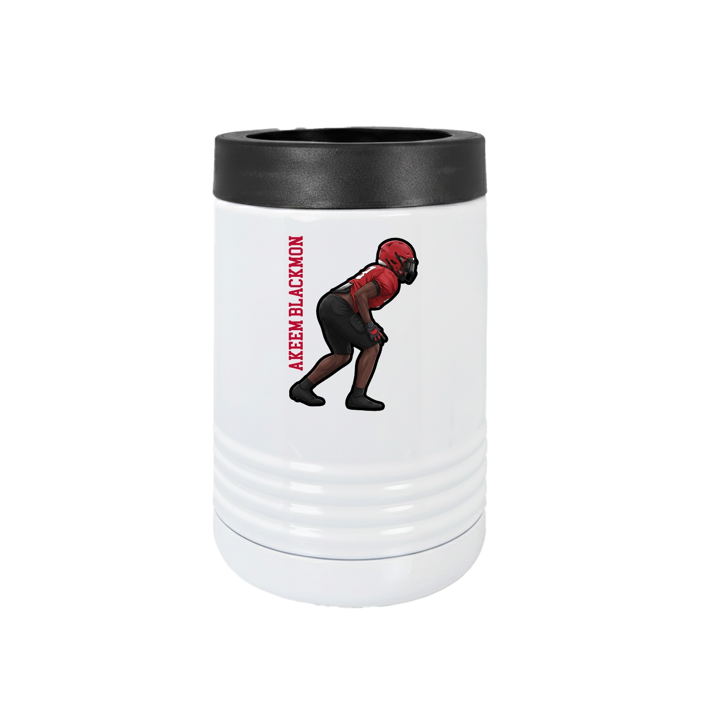 Beverage Holder — Name Vertical in White