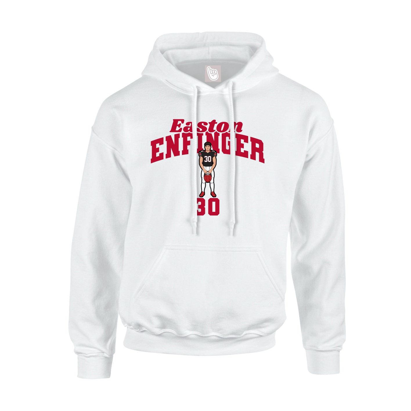 Youth Hoodie — Signature Arch in White