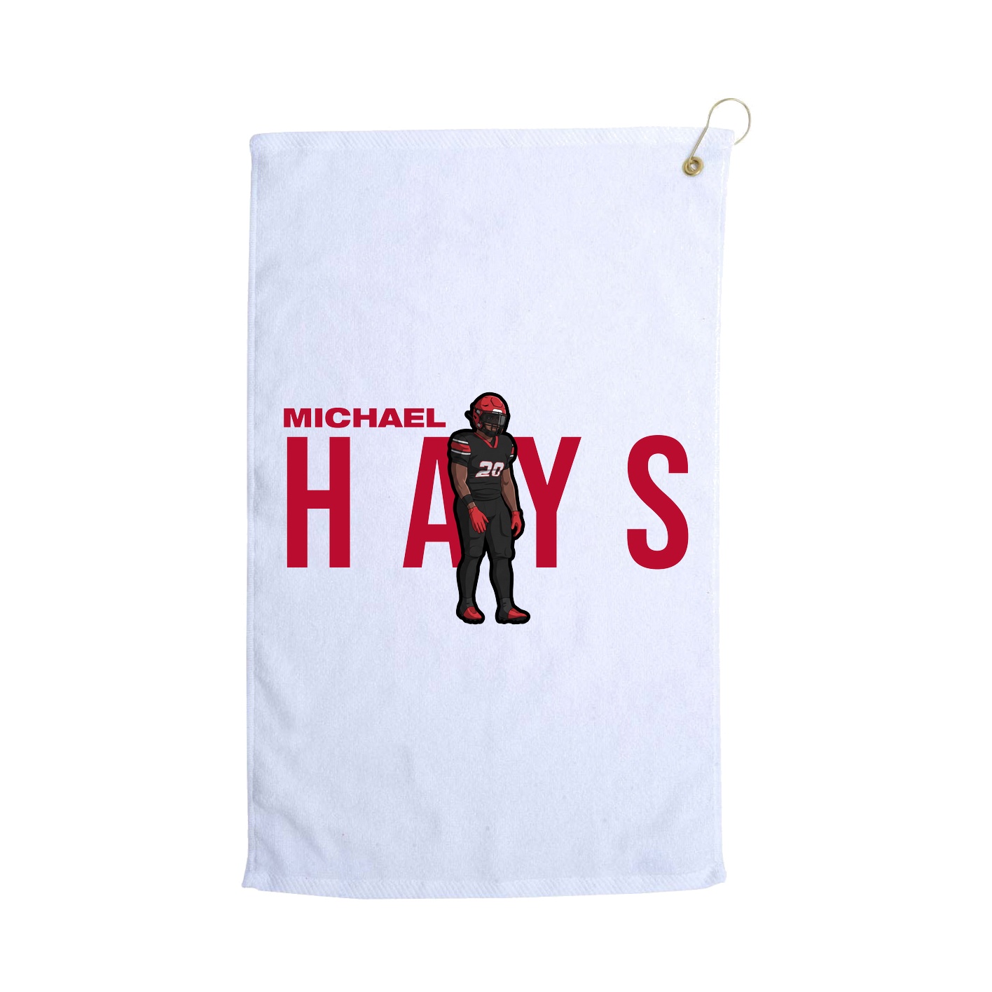 Golf Towel — Player Name in White