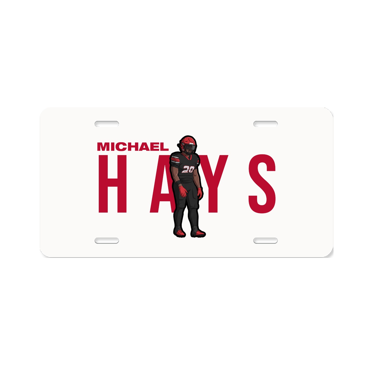 License Plate — Player Name in Classic