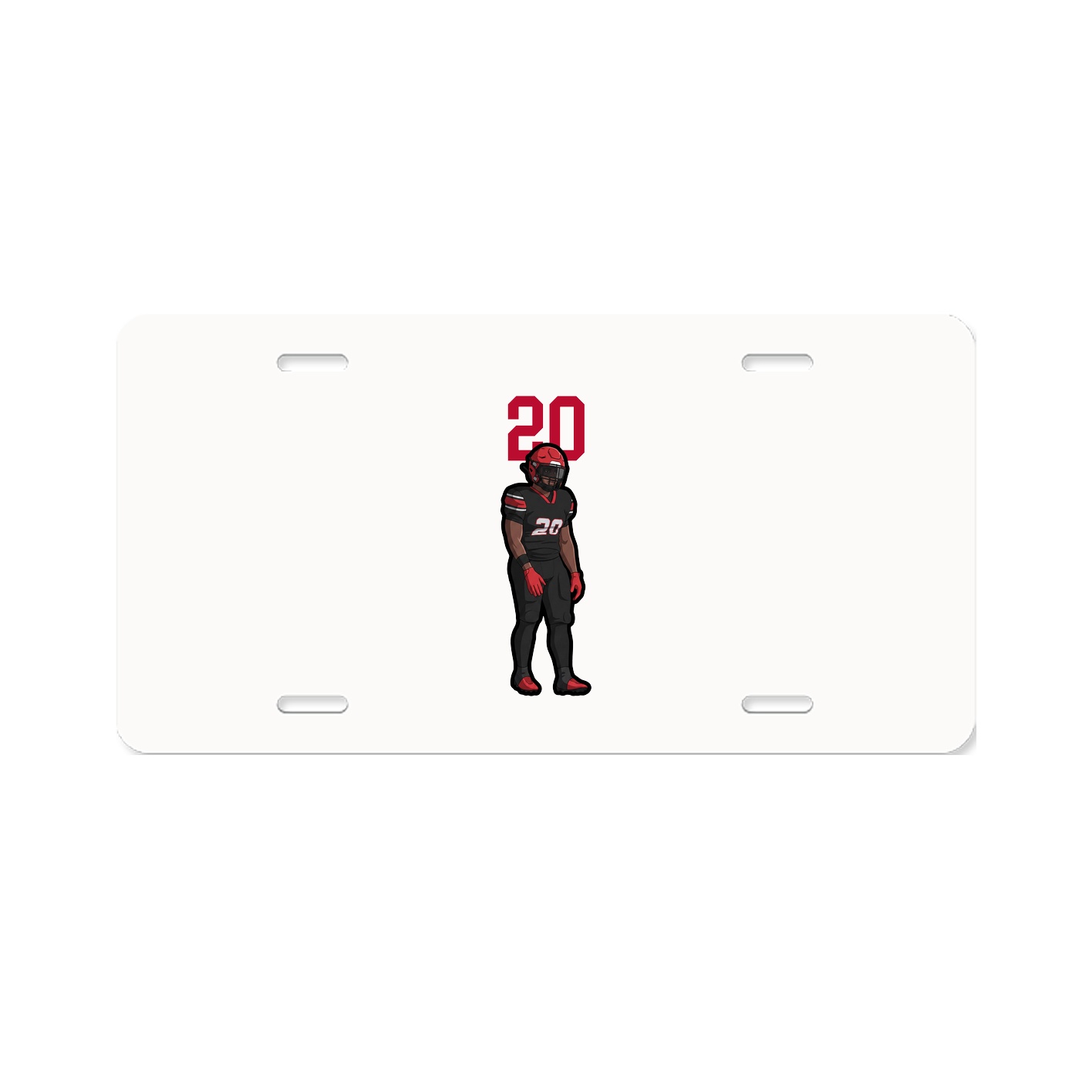 License Plate — Number Top in Classic