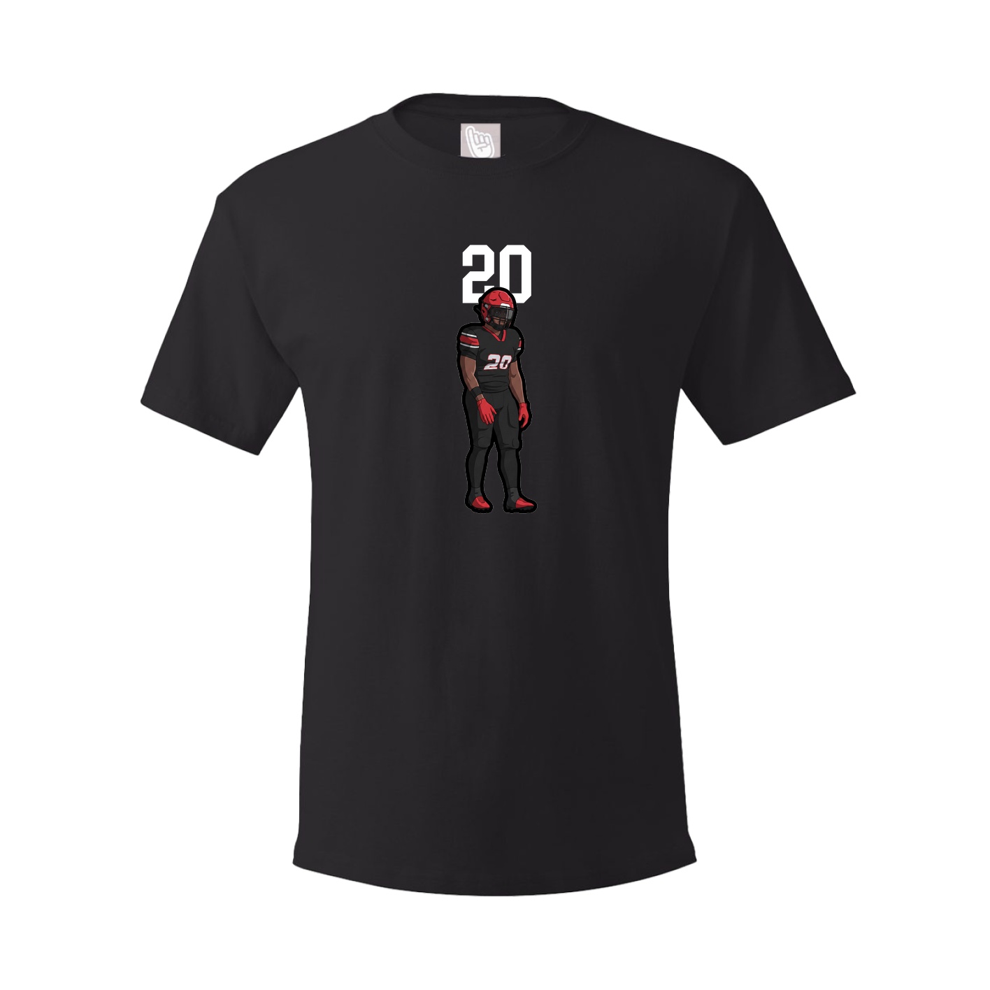 Youth Tee — Number Top in Black