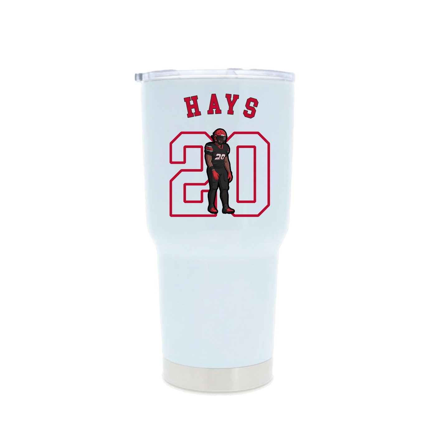 30oz Stainless Steel Tumbler — Shirsey Arch in White