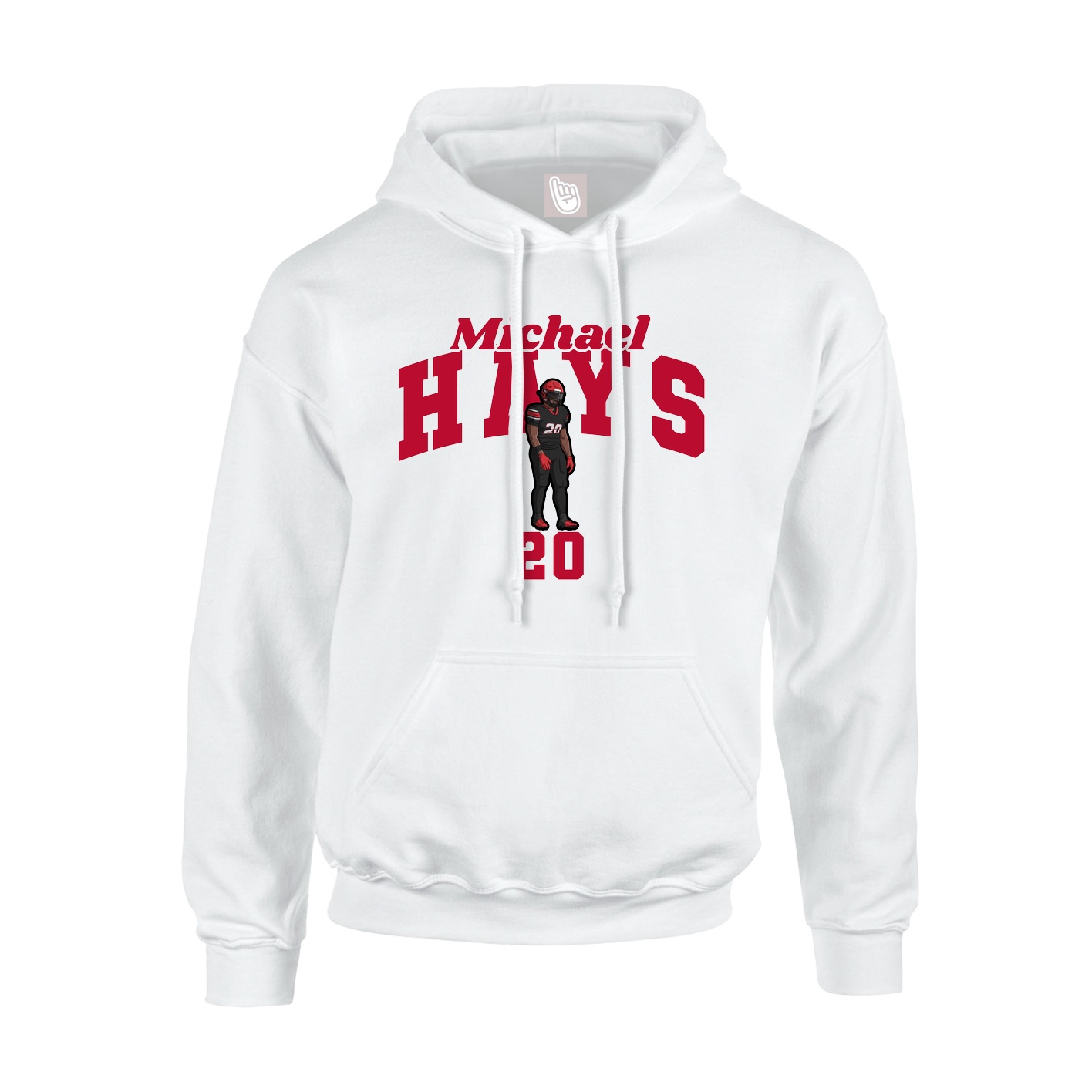 Hoodie — Signature Arch in White
