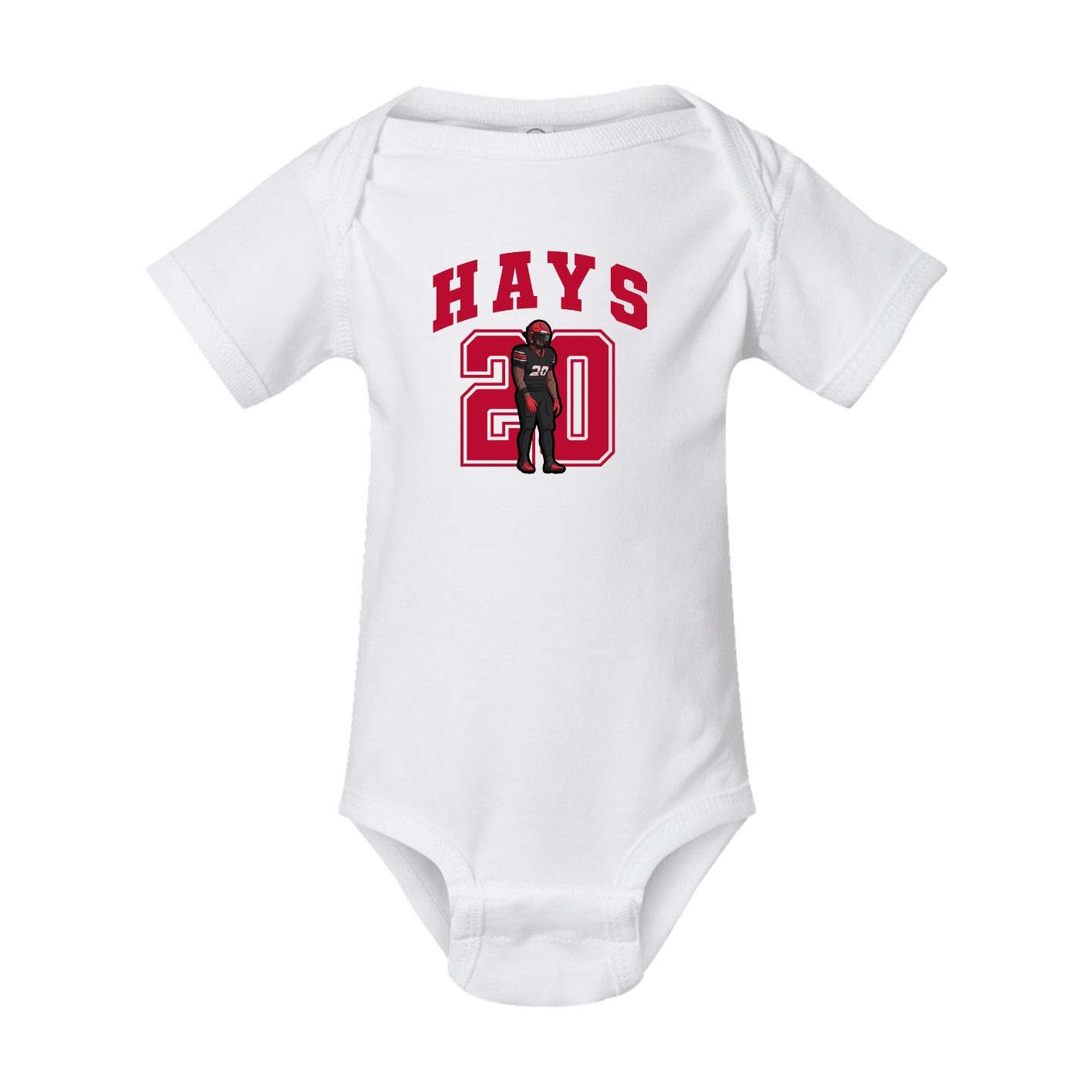 Baby Onesie — Number in White