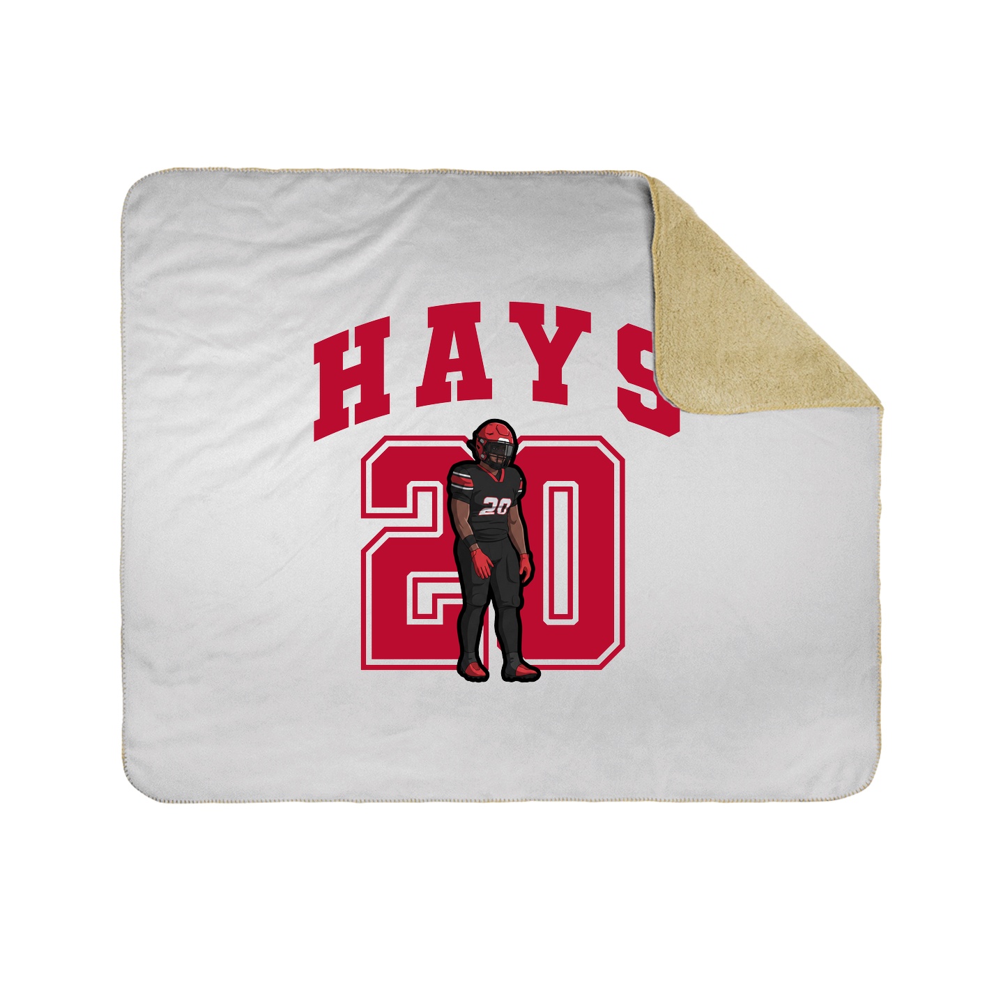 Throw Blanket — Number in White