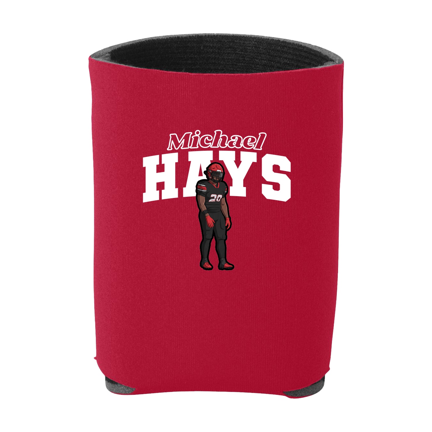Can Holder — Name Arch in Red