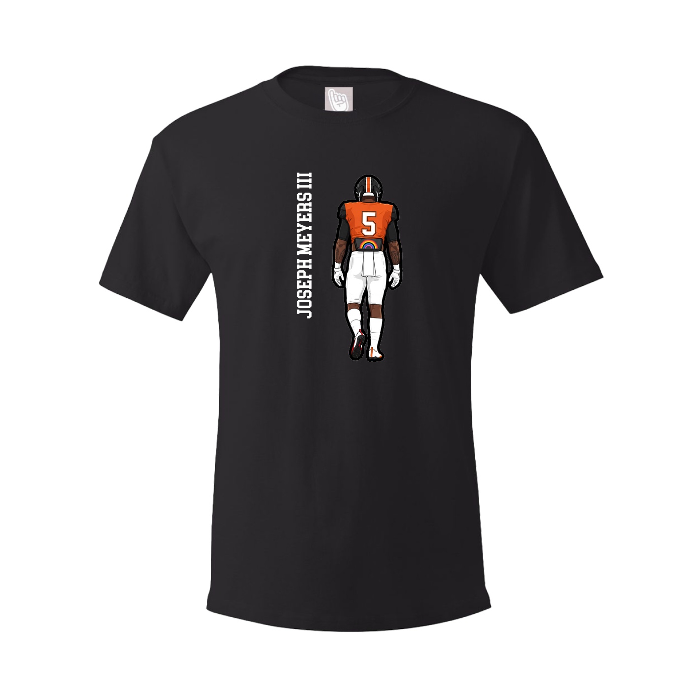 Youth Tee — Name Vertical in Black