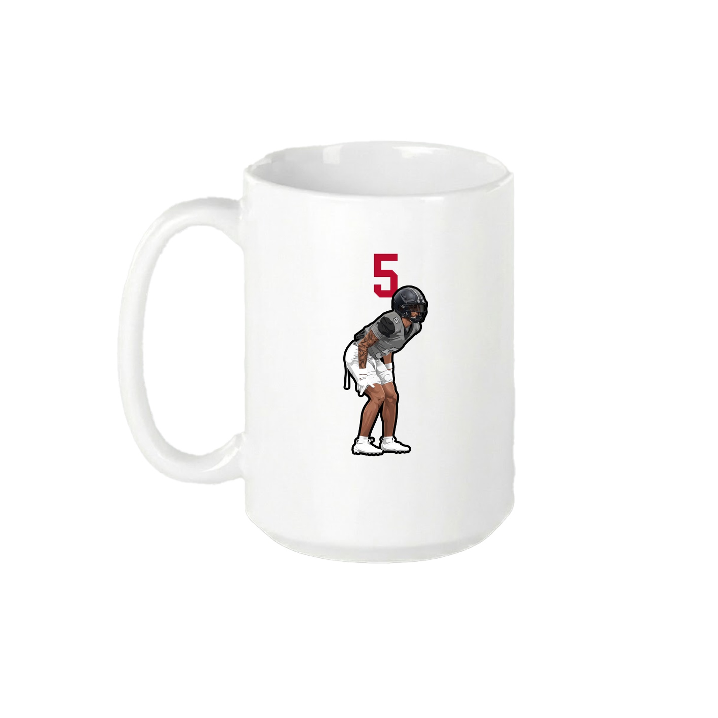 15oz Coffee Mug — Number Top in White