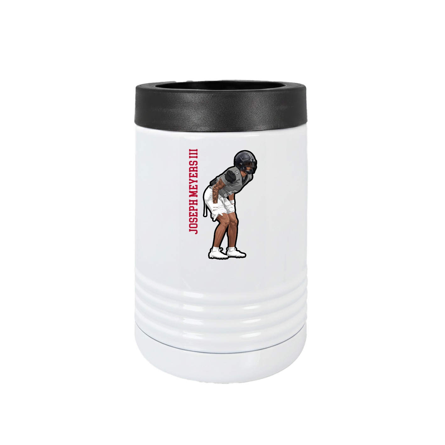 Beverage Holder — Name Vertical in White