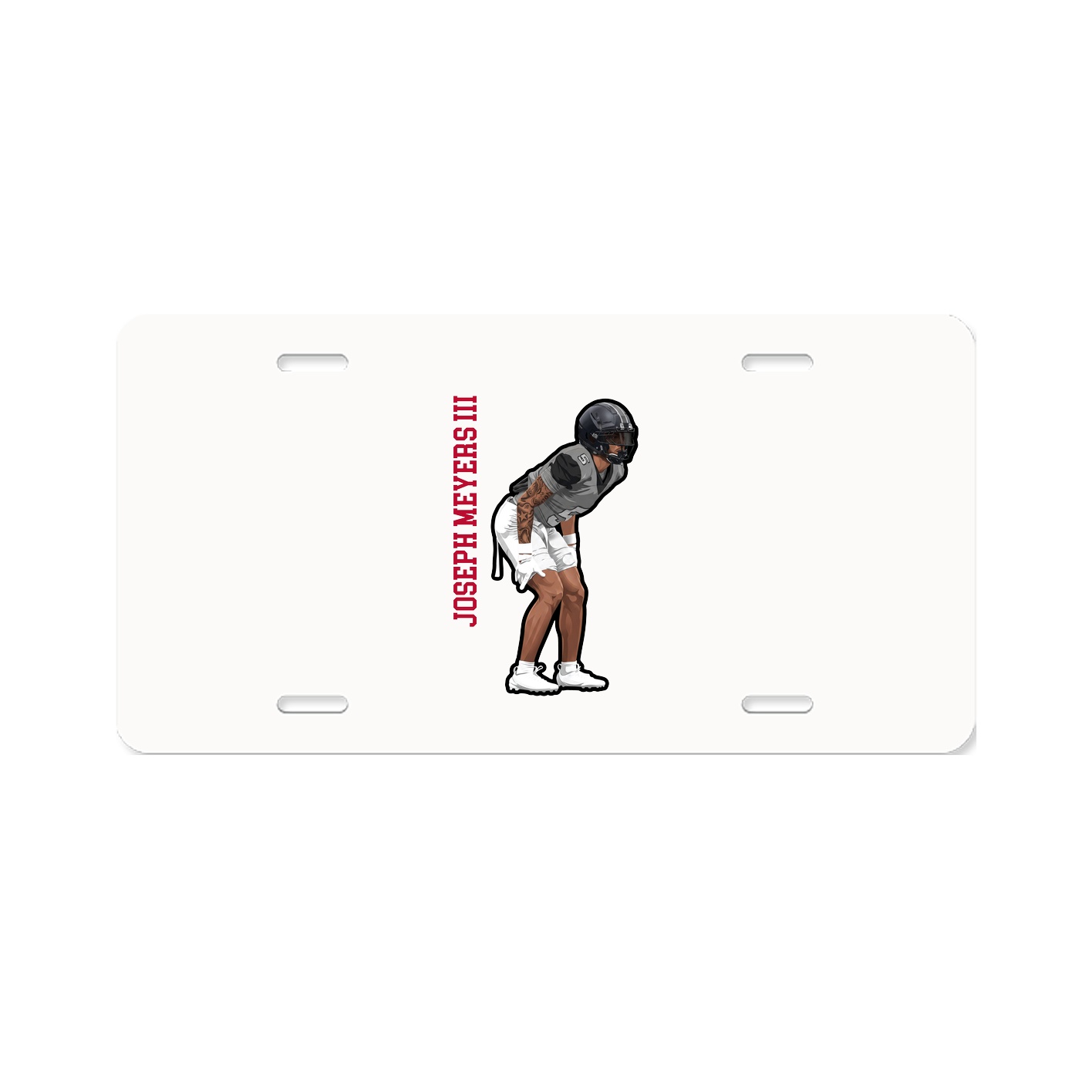 License Plate — Name Vertical in Classic