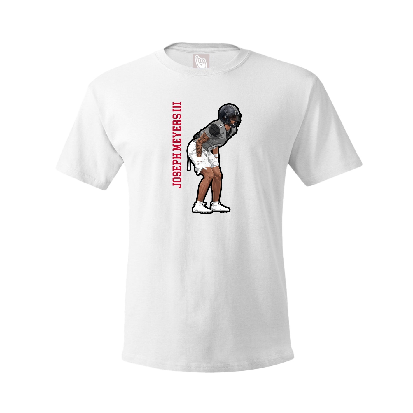Tee — Name Vertical in White