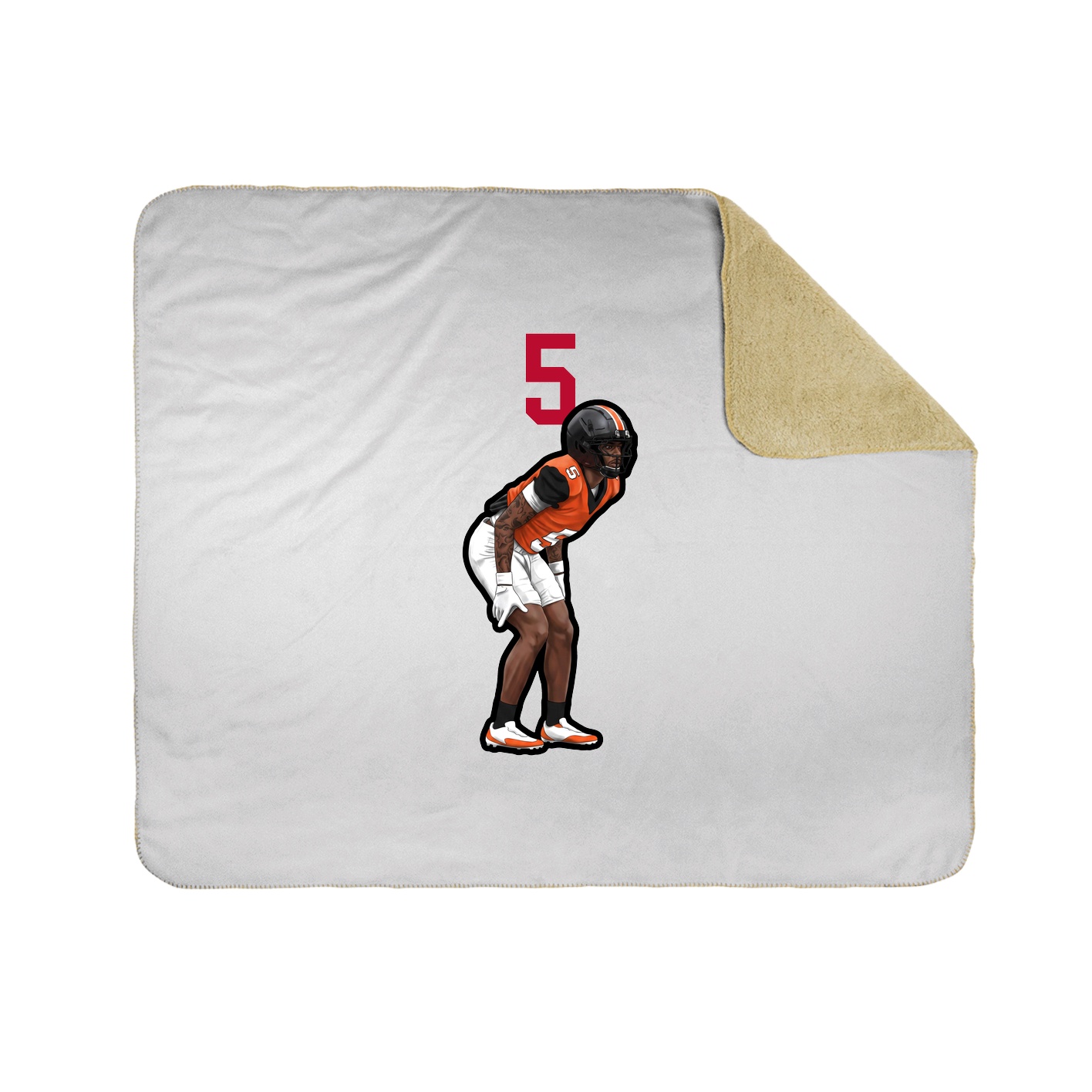 Throw Blanket — Number Top in White