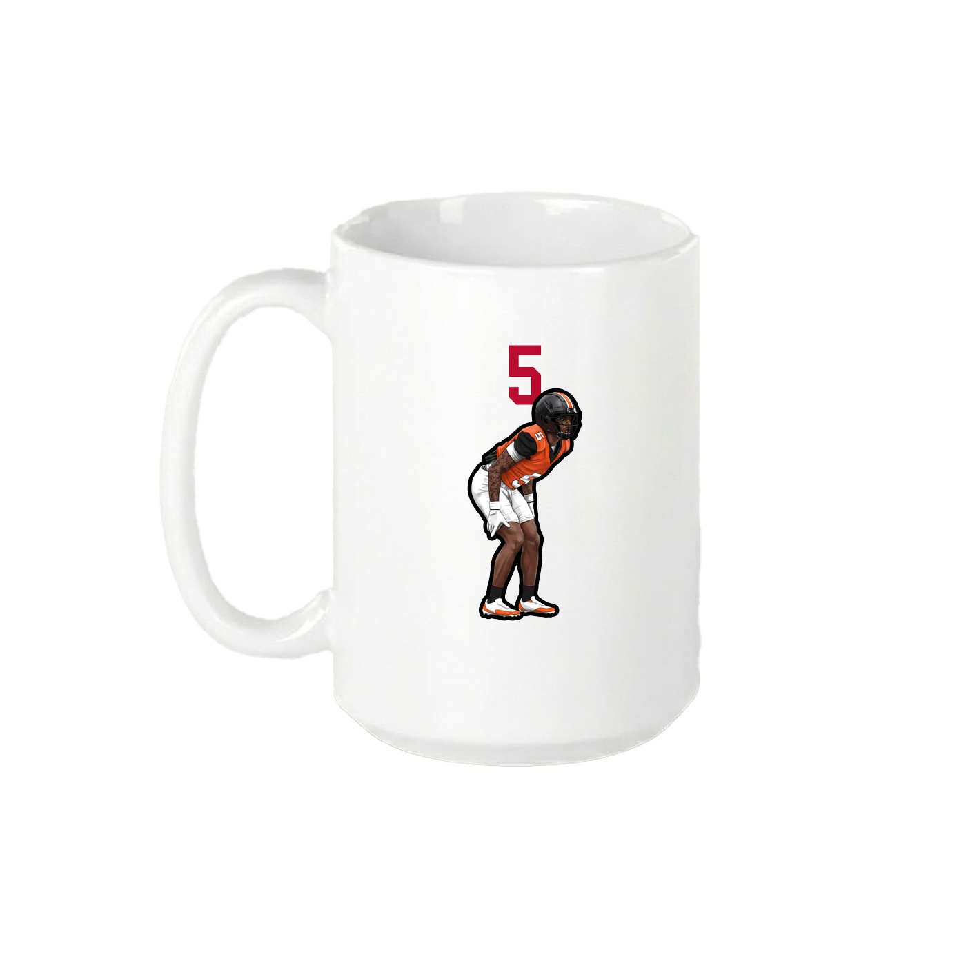 15oz Coffee Mug — Number Top in White