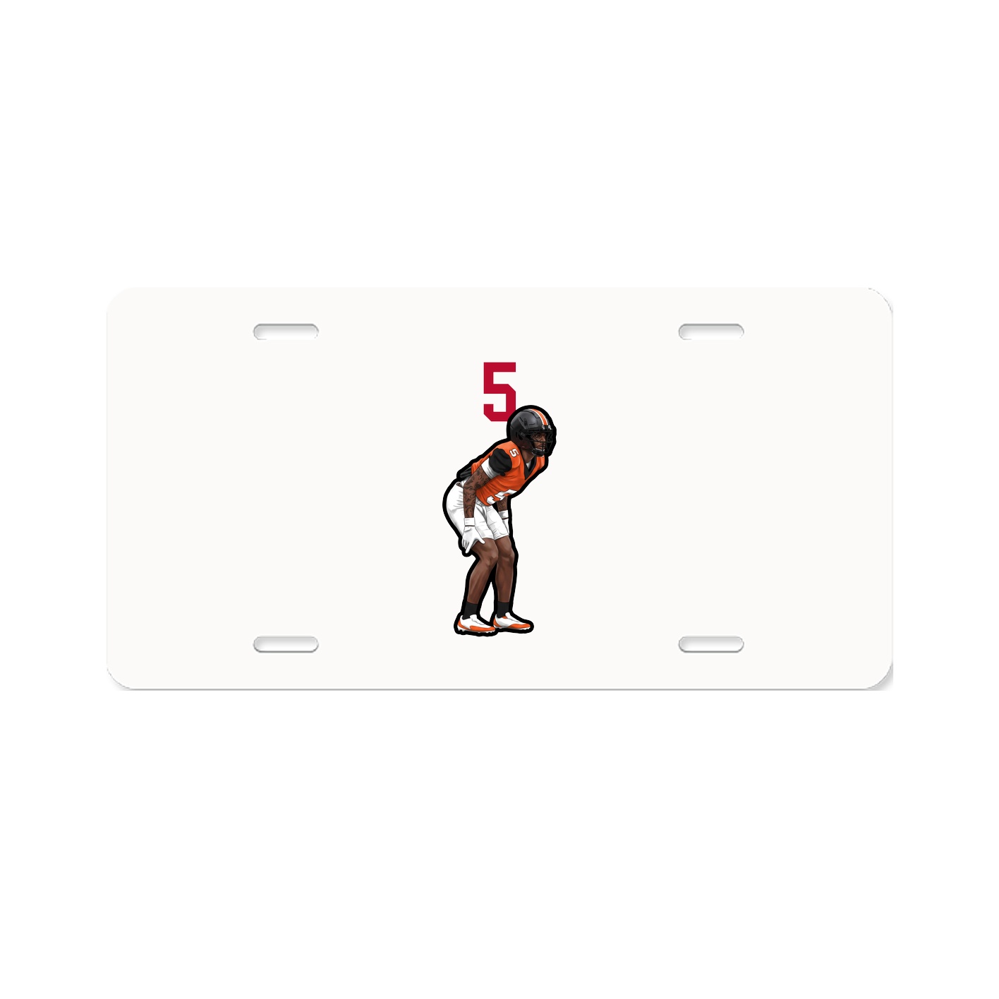 License Plate — Number Top in Classic