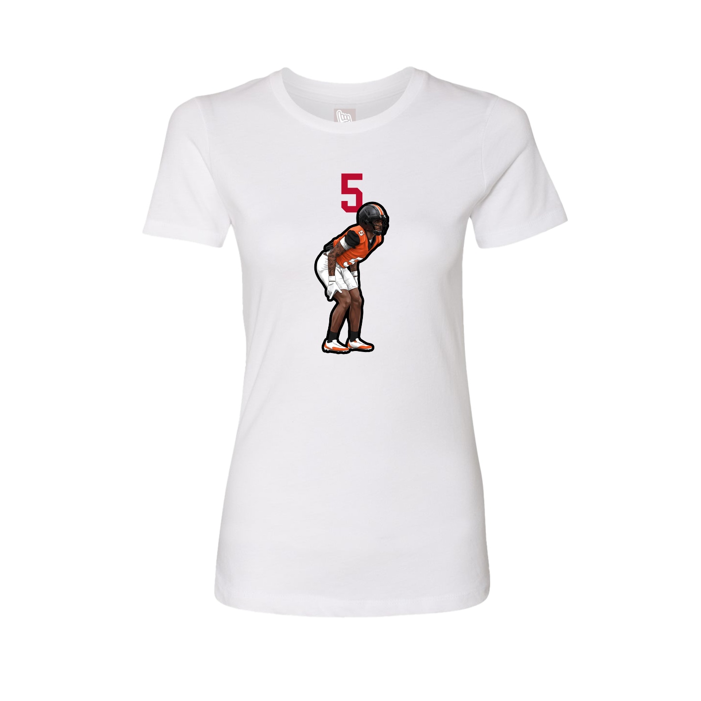 Womens Tee — Number Top in White