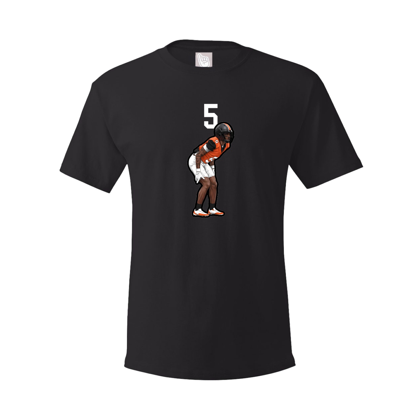Youth Tee — Number Top in Black