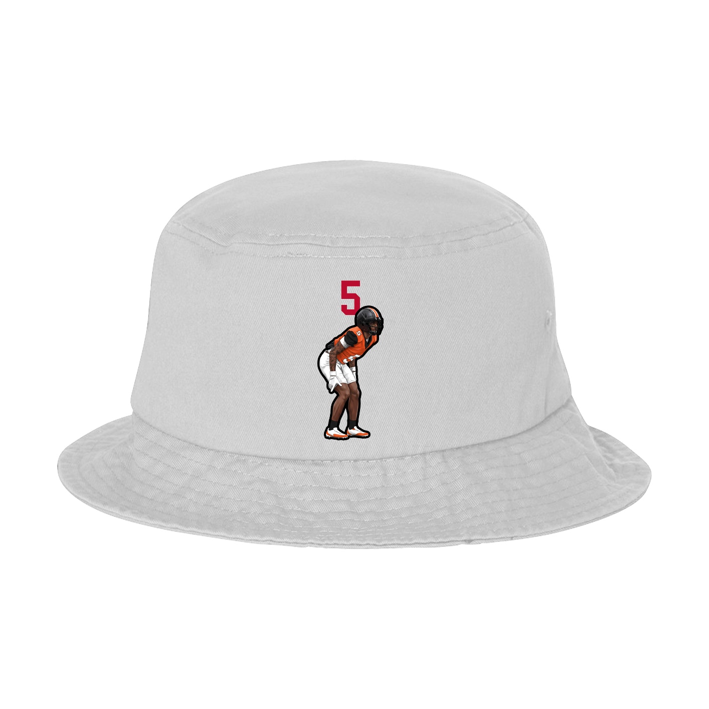 Bucket Cap — Number Top in White