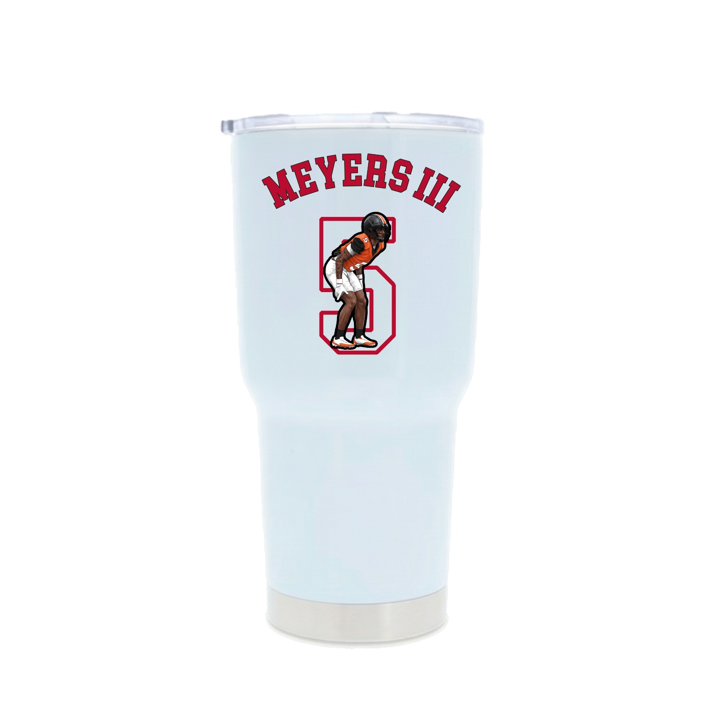 30oz Stainless Steel Tumbler — Shirsey Arch in White