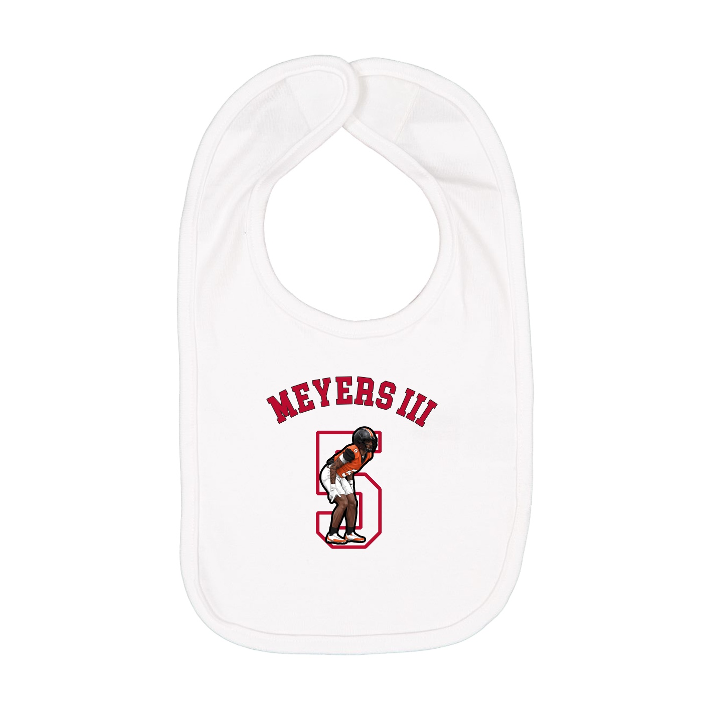 Infant Bib — Shirsey Arch in White